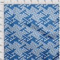 thumbnail image 4 of oneOone Cotton Poplin Blue Fabric Geometric Craft Projects Decor Fabric Printed By The Yard 42 Inch Wide, 4 of 4