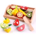 thumbnail image 5 of Cutting Fruit Joy Wooden Magic Tape Vegetable Pretend Play Kitchen Set For Boys And, 5 of 5