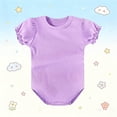 thumbnail image 2 of Baby Girl Summer Dress Short Sleeve Romper Off Shoulder 95% Polyester 5% Spandex, 2 of 7