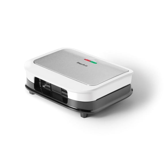 Starfrit Grill à sandwich antiadhésif électrique - Revêtement antiadhésif de céramique - Sans PFAS - 2 tranches et 4 pochettes à remplir - 700W