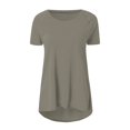 thumbnail image 4 of TIMIFIS T-Shirt à Manches Courtes à Col en V Imprimé Floral pour Femme, Tunique Décontractée Fluide Plissée, Hauts Blouse, 4 of 7