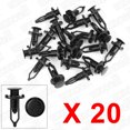 thumbnail image 4 of Unique Bargains 9mm Hole Dia Car Black Plastic Bumper Fasteners Carpet  Flaps Clips Fender Retainer Push Panel Trim Rivet 20PCS, 4 of 4