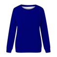 thumbnail image 4 of Meichang Womens Sweatshirt Long Sleeve Crew Neck Comzy Pullover Basic Solid Color Sweatshirts 2024 Fall Lightweight Sweat Shirts, 4 of 4