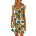 thumbnail image 2 of Ovzne Robes pour Femmes 2025 Robe d'Été pour Femme Col Rond Sans Manches Dégradé Teinture sur Nœuds Robe de Plage Robe de Printemps Liquidation, 2 of 6