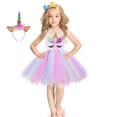 thumbnail image 1 of HAWEE Robe Tutu Dreams à Paillettes Licorne pour Filles 2-10 Ans avec Bandeau Licorne Fête d'Anniversaire Hiver Récital Danse Robes, 1 of 5
