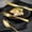 Gold, variant on Stainless Steel Cutlery 24 Piece Set Knife Fork Spoon Hotel Gift Box Cutlery Set