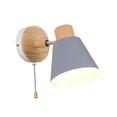 thumbnail image 3 of GROWTH TANK Modern Simple Wall Lamp Sconce Light with Pull Cord Switch Decorative Adjustable Gray, 3 of 9