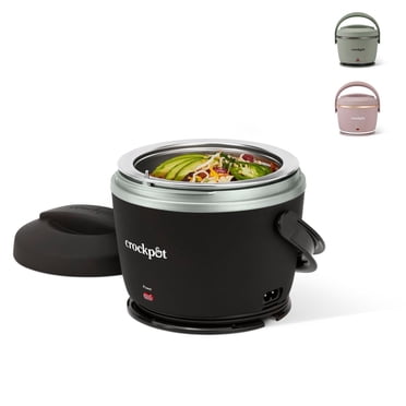 Boîte à lunch électrique Crockpot, chauffe-plats portable pour les déplacements, 591 mL, réglisse noire
