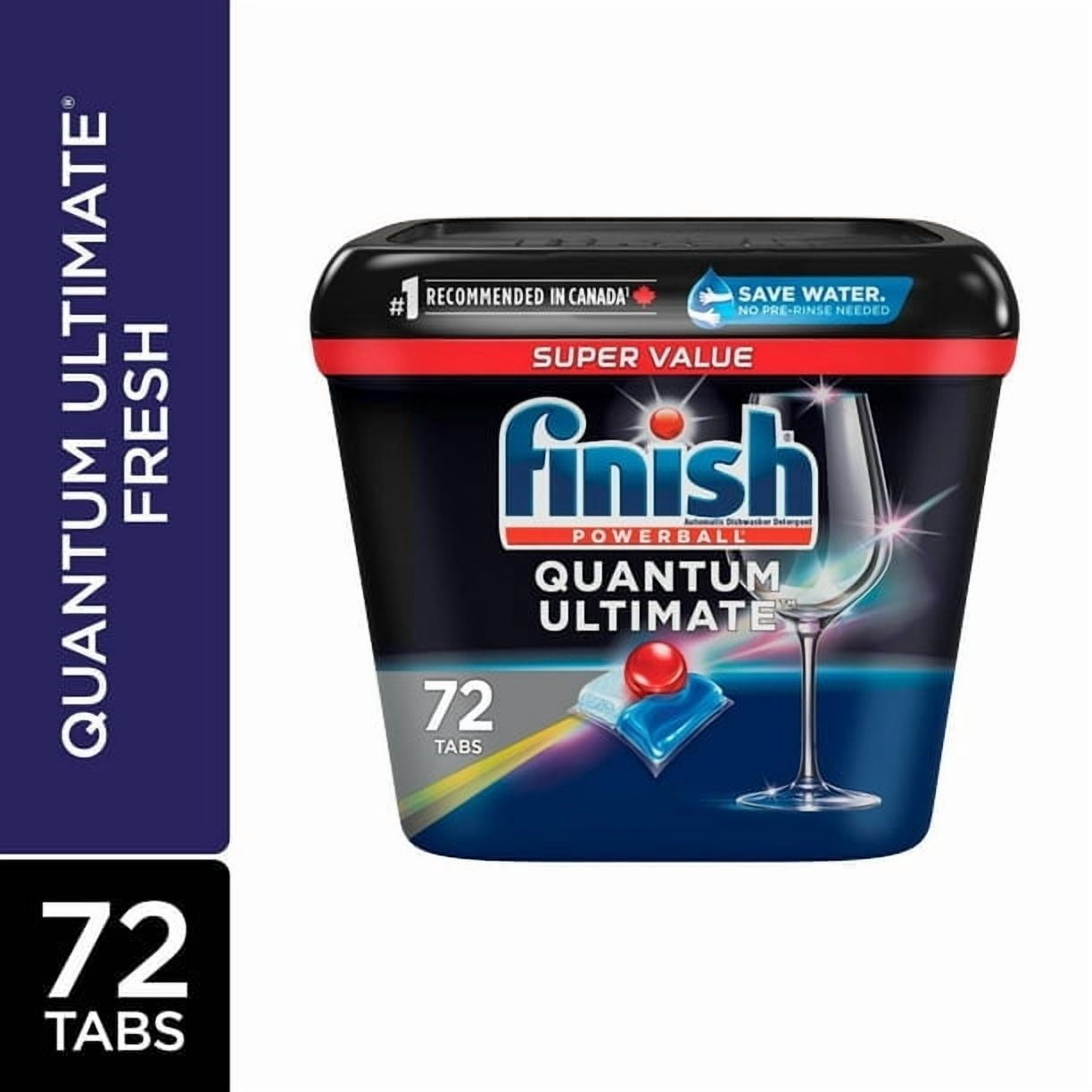 Finish Dishwasher Detergent Pods, Quantum Ultimate, Fresh, 72 Tablets