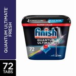 Finish Dishwasher Detergent Pods, Quantum Ultimate, Fresh, 72 Tablets