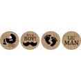 thumbnail image 2 of Darling Souvenir It's A Boy Stickers Candy Chocolate Labels 190 Pcs Party Fabor-Glitter Gold, 2 of 2