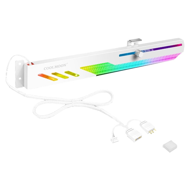 Tachiuwa GPU Support Holder 5V Desktop Stand Holder Dual Slot Cards GPU Video Card Holder White
