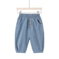 thumbnail image 2 of MIASHUI Boys Girls Sweatpants Spring Summer Children's Wide Leg Thin Pants,Light Blue,4-5 Years, 2 of 8