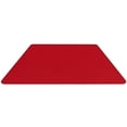 thumbnail image 5 of 29.5''W x 57.25''L Trapezoid Red Thermal Laminate Activity Table - Standard Height Adjustable Legs, 5 of 5