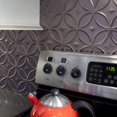 thumbnail image 4 of FASÃ„DE Rings Decorative Vinyl 18in x 24in Backsplash Panel in Galvanized Steel (5 Pack), 4 of 15