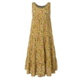 thumbnail image 4 of Babysbule Liquidation Robes d'Été pour Femmes, Robe Longue Maxi Décontractée Ample Sans Manches à Imprimé Floral en Lin pour Femmes Grande Taille au Quotidien, 4 of 9