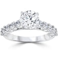 thumbnail image 1 of Diamond Engagement Ring 2 Carat Round Cut Solitaire 14K White Gold, 1 of 4