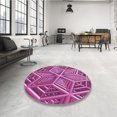 thumbnail image 4 of Ahgly Company Machine Washable Indoor Rectangle Transitional Orchid Purple Area Rugs, 2' x 3', 4 of 7