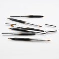 thumbnail image 3 of EeaseCA Retractable Lip Brush Cosmetic Tool Compact Portable Metal Shell Lip Brush Makeup Brush Flexible Lipstick Lip Gloss Applicator Brush Makeup Tools (Black Gradient), 3 of 7