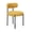 Yellow, variant on Hawsaiy Dining Chairs Set of 4, Round Boucle Dining Room Chairs with Curved Backrest & Thick Cushion, Mid-Century Modern Upholstered PU Leather Kitchen Side Chairs with Metal Legs, Brown