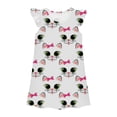 thumbnail image 1 of MIASHUI Robe de Princesse pour Filles Été Tout-Petits Enfants Mignonne à Imprimé Sans Manches, Blanc, 3-4 Ans, 1 of 2