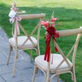 thumbnail image 3 of (Rouge Vin) Chaise de simulation de Mariage de Style Occidental Fleur Arrière, 3 of 11