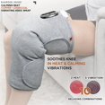 thumbnail image 5 of Calming Heat Knee Wrap by Sharper Image Personal Electric Heating Pad with Copper & Charcoal; Vibrations, 2 Heat & 5 Vibrating Massage Settings for 10 Relaxing Combinations, 5 of 5