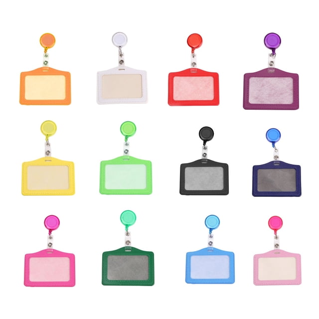 Liquidation! beishanbush Porte-Cartes d'Affaires 12 Porte-Badges Rétractables avec Porte-Cartes d'Identité Horizontal, Boucle Rétractable, Couverture de Certificat et Couverture de Carte Poitrine Taille Unique Multicolore