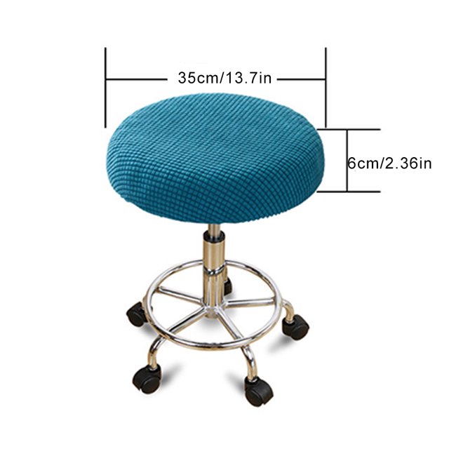 maskred Round Cushion Stool Covers For Comfortable Seating Polyester Stool Cushions Seat Covers Mild Waterproofing black green 1Set