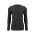 thumbnail image 4 of Yuyuzo Mens Long Sleeve Shirts Slim Fitted Ribbed Solid Color Button V-Neck Fall Casual Plain Tops, 4 of 6