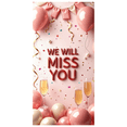 thumbnail image 1 of Pink Themed Glittery Triangle Banner with We Will Miss You Lettering, Party Background Backdrop Decorations, Farewell Party Retirement Party Leaving Party Decor Photo Booth Props, 1 of 4