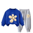 thumbnail image 2 of Pisexur Ensemble de Vêtements d'Automne et d'Hiver pour Bébés Filles Garçons 2 Pcs Mode Décontractée Imprimé Floral Manches Longues Col Rond Chandails en Molleton et Pantalons Ensemble de Survêtement pour Filles Garçons 3-8 Ans, 2 of 4