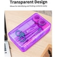 thumbnail image 4 of Uiz Merueh Clearance Pencil Case for Kids Large Capacity Clear Pencil Case, 1 Pack Hard Pencil Case, Clear Crayon Box with Snap-tight Lid Stackable Design, Plastic Storage Box for Office Supplies, 4 of 7
