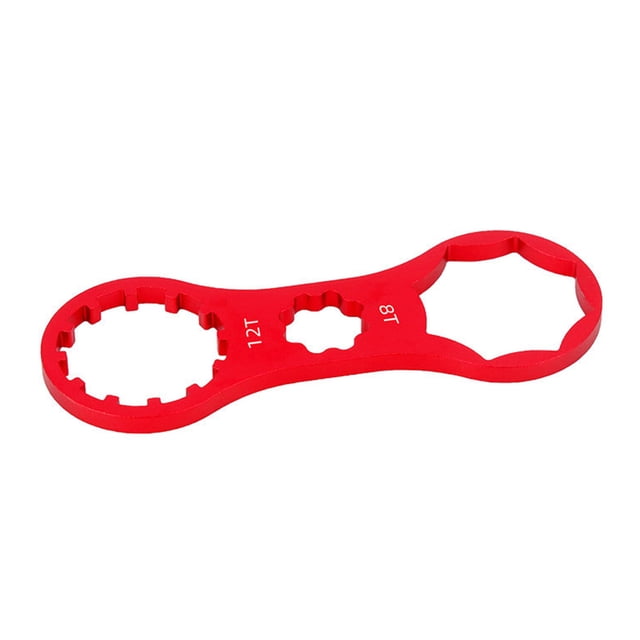 bedienty Outils de Réparation de Vélo Clé de Fourche avant Alliage d'Aluminium Réparation Retrait Clé Destinée à SUNTOUR XCM/XCR/XCT/RST B Rouge (27mm-28mm) 1Ensemble
