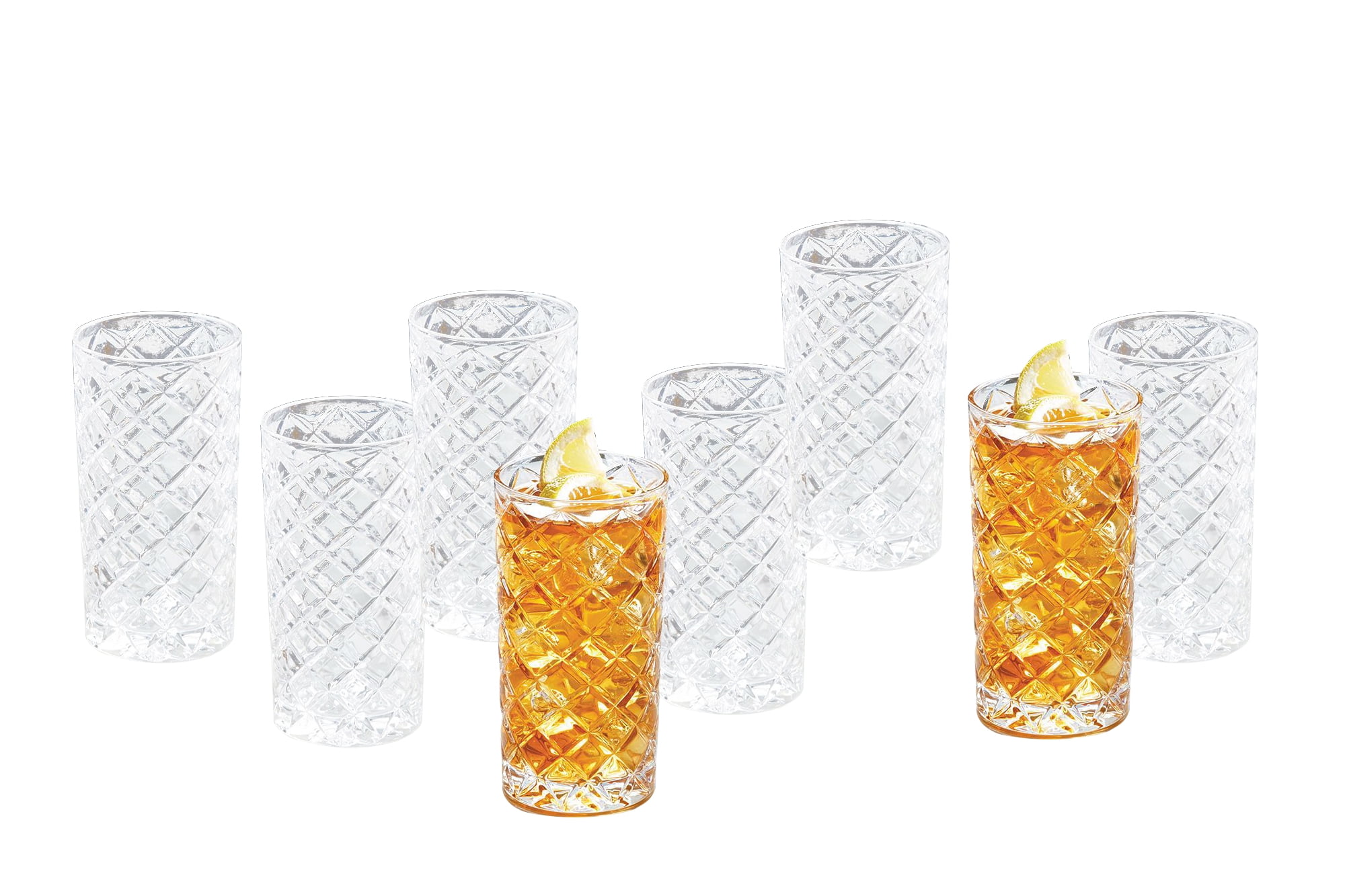 Better Homes & Gardens Diamond Cut Tumbler verre à boire, paquet de 8