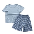 thumbnail image 1 of Zpanxa Ensembles Assortis pour Filles Ensemble de Pyjama Mince à Manches Courtes Tenue d'Intérieur Ensemble de Climatisation 6 Ans, 1 of 7