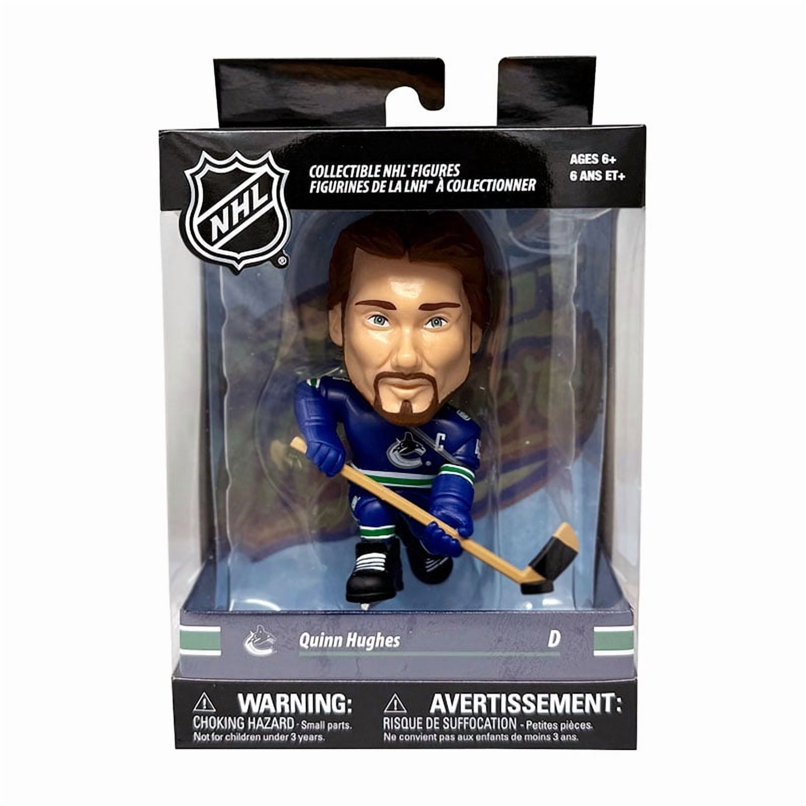Party Animal Big Shot Shooter NHL Vancouver Canucks Quinn Hughes Vinyl Figue (12 cm/4.75 inch)