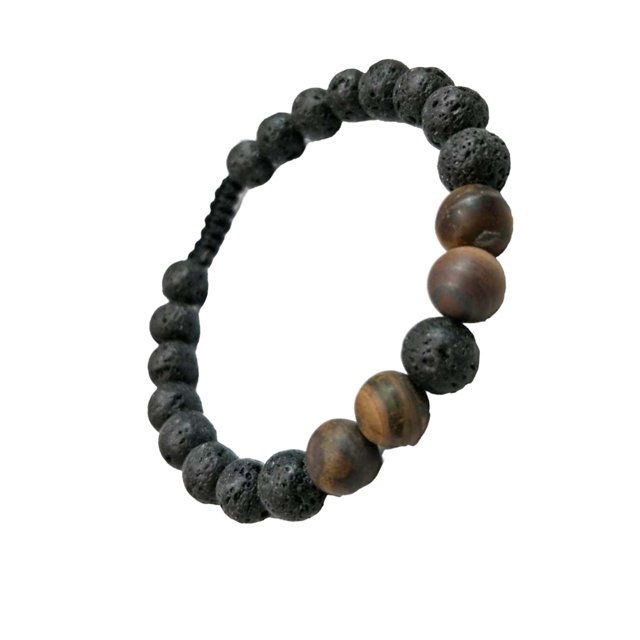Bracelets Assortis Mode Réglable Noir Mat Roches Diffuseur Bracelet de Prière Perles Femmes Accessoires Cadeaux pour Hommes Mat Tigre-Oeil