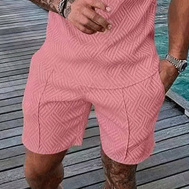 TopLLC Mens Shorts, Men pants Men's Cotton Elastic Drawstring Color Sports Pocket Shorts