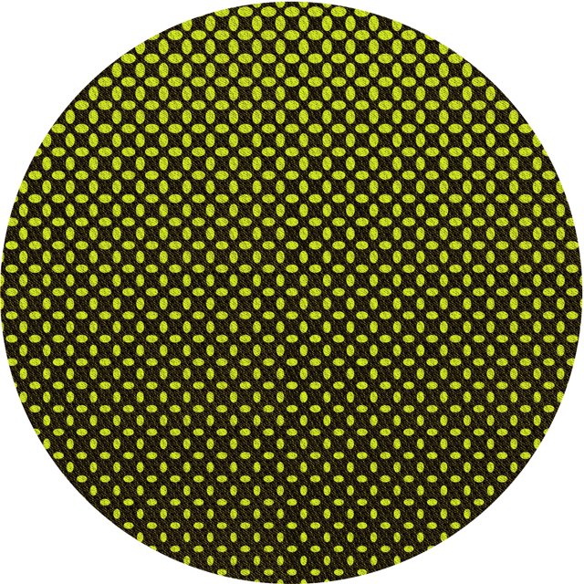 Ahgly Company Tapis d'Intérieur Ronds Transitionnels Lavables à la Machine, Vert Pistache, 4 Pieds Rond