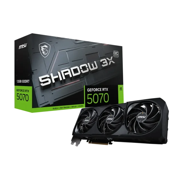 RTX 5070 12G SHADOW 3X OC 12GB GDDR7 PCI Express 5.0 ATX Graphics Card