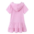 thumbnail image 4 of Hiiyo Cache-Maillot pour Grande Fille, Cache-Maillot pour Enfants à Fermeture Éclair, Peignoir à Capuche à Volants, Robe de Plage, 4 of 8