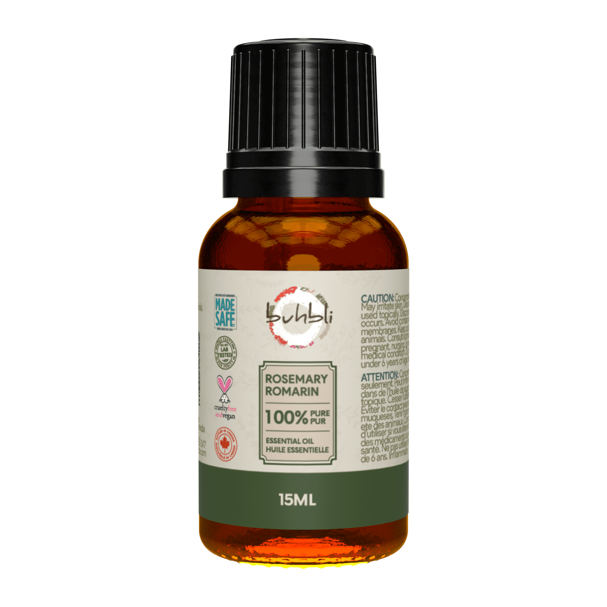 Buhbli Brands – Huile Essentielle de Romarin 100 % Pure, 15 ml