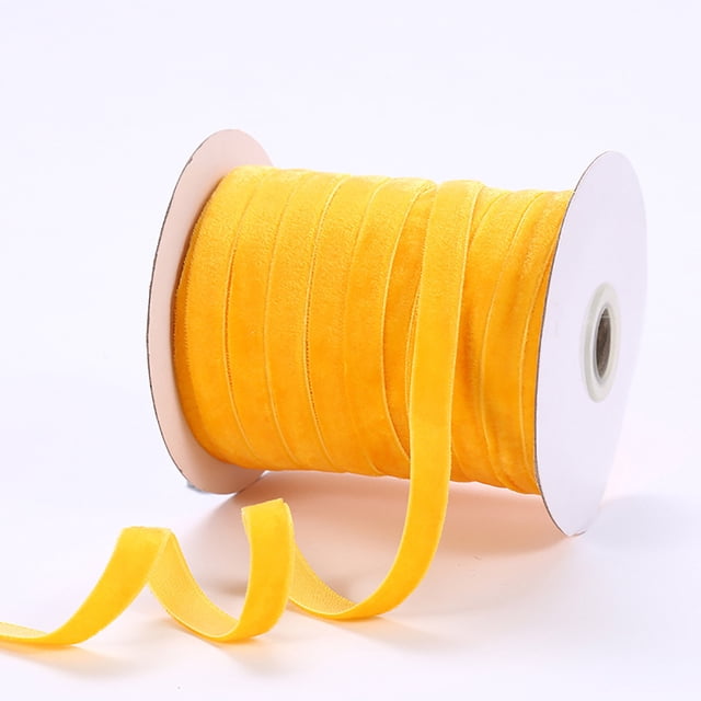 Vaidha 1cm Velvet Ribbon Flocking Ribbon Velvet Jewelry DIY Ribbon Bow Accessories Ribbon 50 Yards