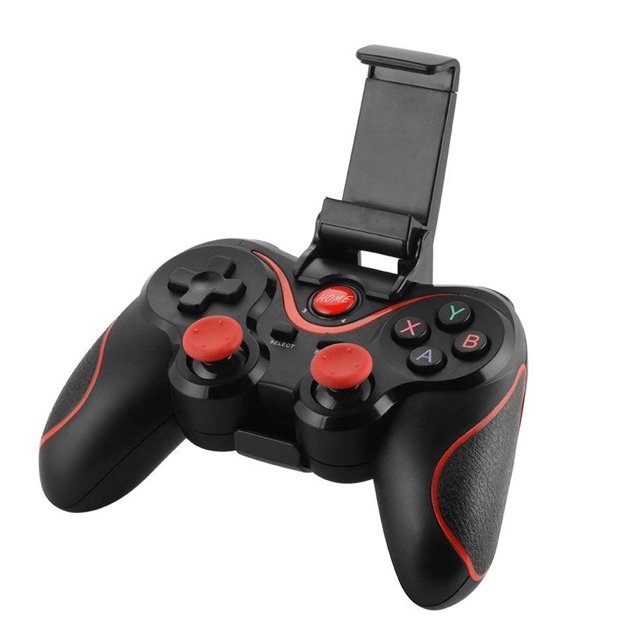 Labymos Manette de Jeu BT Sans Fil Joystick Sans Pilote pour Téléphone Android IOS Tablette PC avec Support