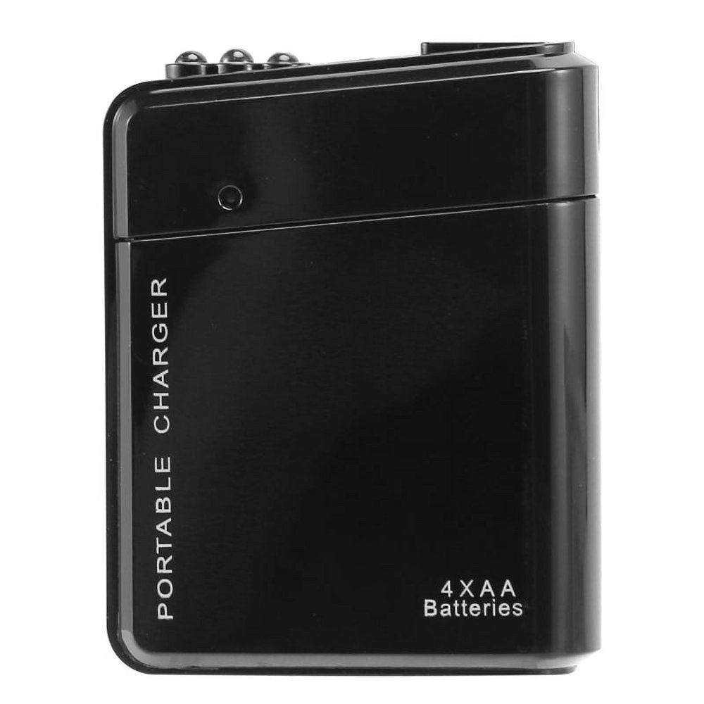 AMERTEER Black 4X AA Battery Portable Emergency Power Charger USB For Cell Phone