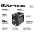 thumbnail image 2 of ToughBuilt StackTech Compact Tool Box Lockable Organizer with Removable Tray, 2 of 12