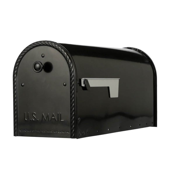 Gibraltar Mailboxes Edwards Acier Grande Boîte aux Lettres Résidentielle à Montage Postal, Noire