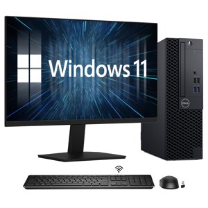 Dell OptiPlex 3070 SFF Windows 11 Pro Ordinateur de bureau - Intel Hexa Core I5-8500 CPU Jusqu'à 4.10GHz 8GB DDR4 RAM | 256GB NVMe SSD | 24 de pouce FHD moniteur HDMI (Rénové)