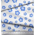 thumbnail image 3 of Soimoi Blue polyester Crepe Fabric Floral Fabric Prints By Yard 42 Inch Wide, 3 of 3